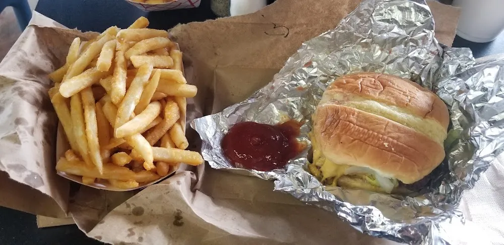 All American Burger and Crispy Fries